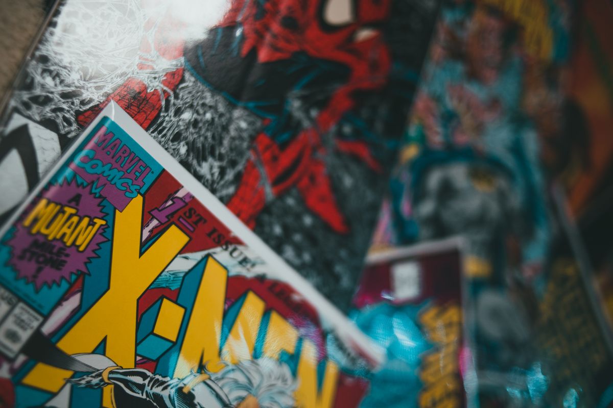 A colorful collection of comic books